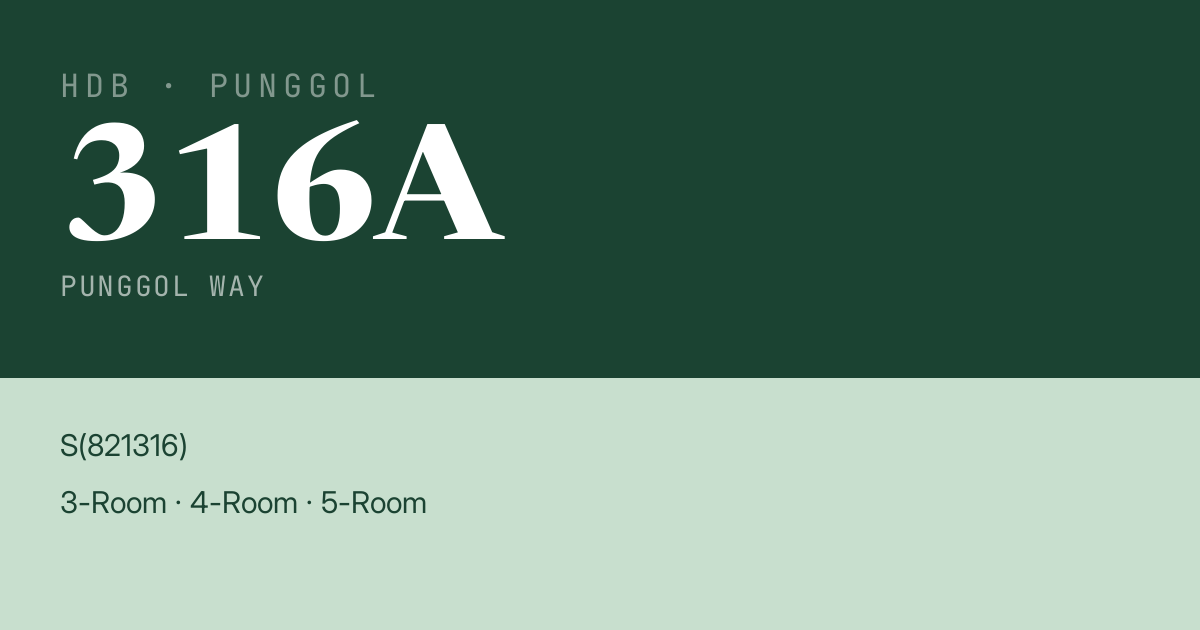 Blk 316A Punggol Way HDB Resale | Price, Transactions & Rental Data