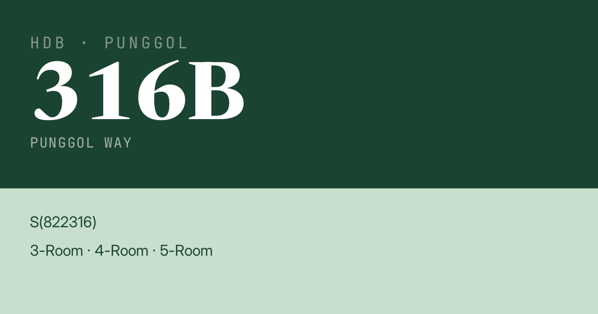 Blk 316B Punggol Way HDB Resale | Price, Transactions & Rental Data