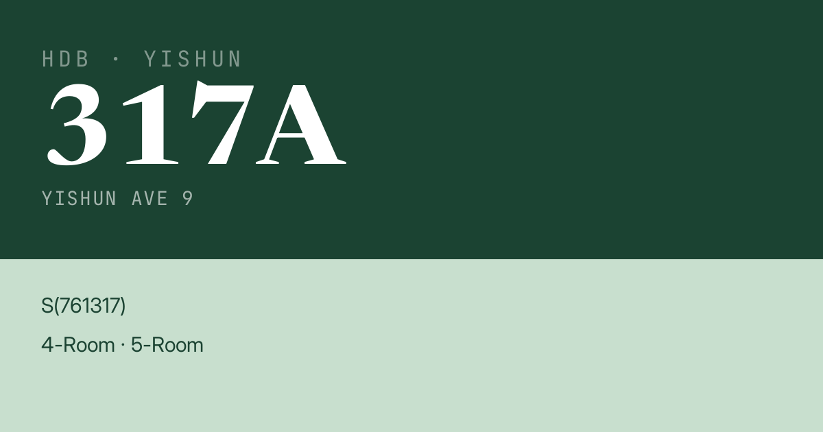 Blk 317A Yishun Ave 9 HDB Resale | Price, Transactions & Rental Data