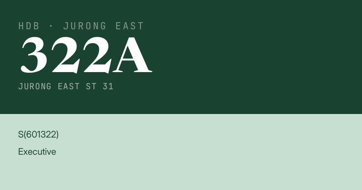 Blk 322A Jurong East St 31 HDB Resale | Price, Transactions & Rental Data