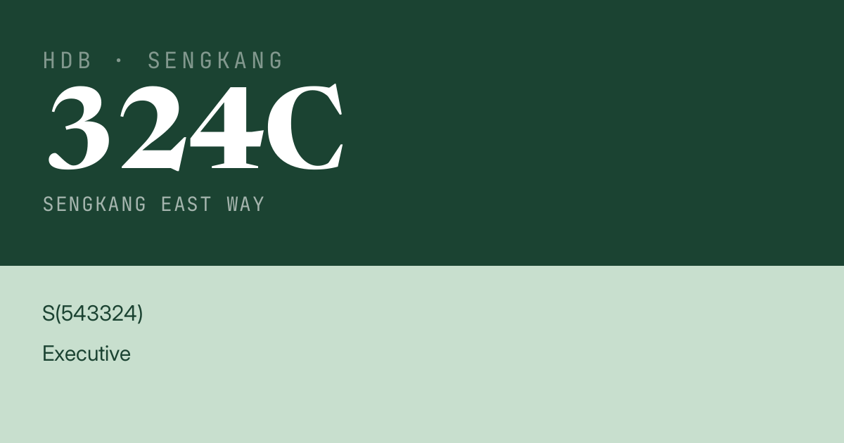 Blk 324C Sengkang East Way HDB Resale | Price, Transactions & Rental Data