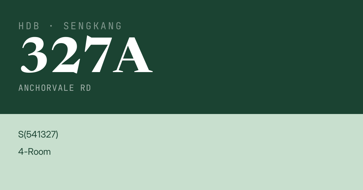 Blk 327A Anchorvale Rd HDB Resale | Price, Transactions & Rental Data
