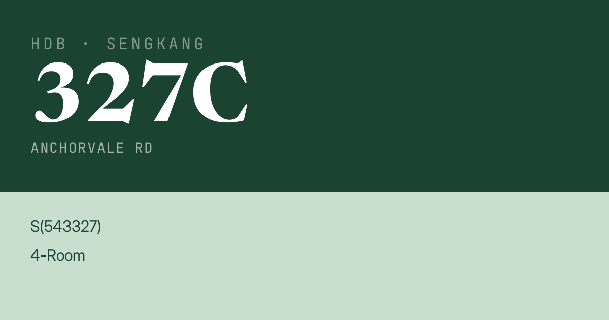 Blk 327C Anchorvale Rd HDB Resale | Price, Transactions & Rental Data