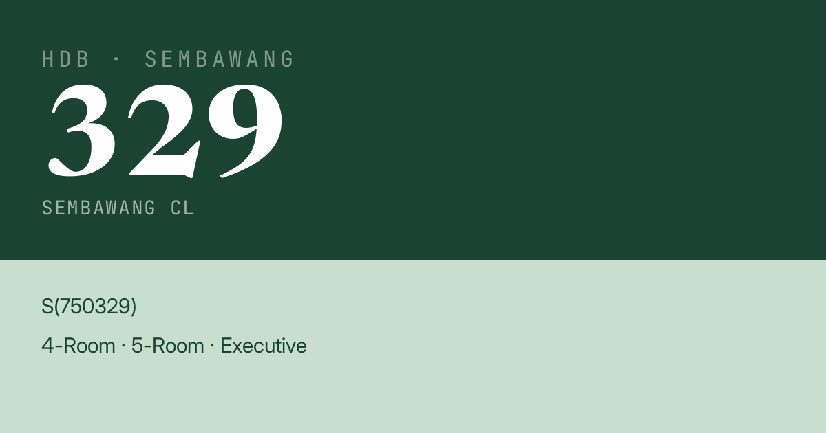 Blk 329 Sembawang Cl HDB Resale | Price, Transactions & Rental Data