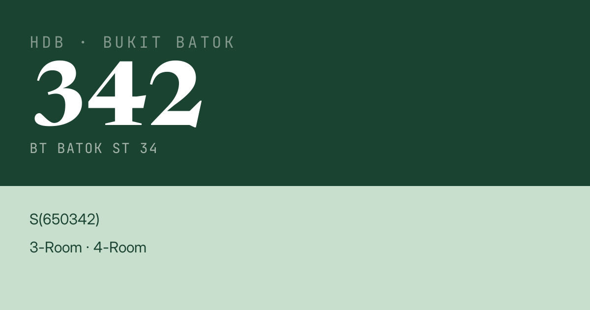 Blk 342 Bt Batok St 34 HDB Resale | Price, Transactions & Rental Data