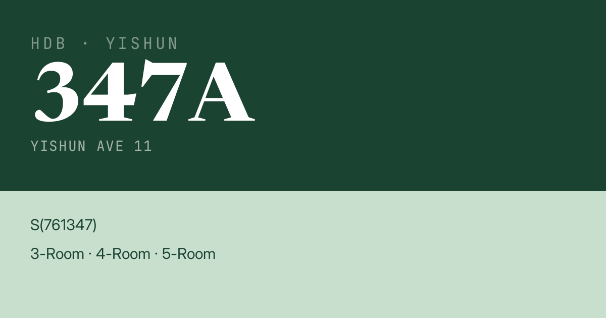 Blk 347A Yishun Ave 11 HDB Resale | Price, Transactions & Rental Data