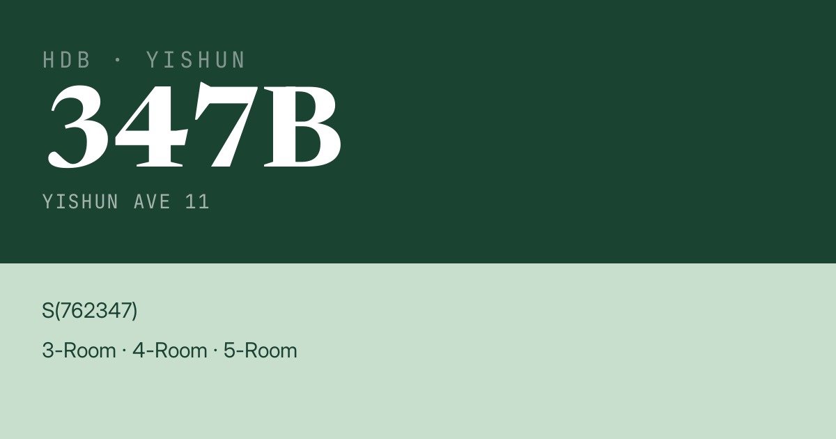 Blk 347B Yishun Ave 11 HDB Resale | Price, Transactions & Rental Data