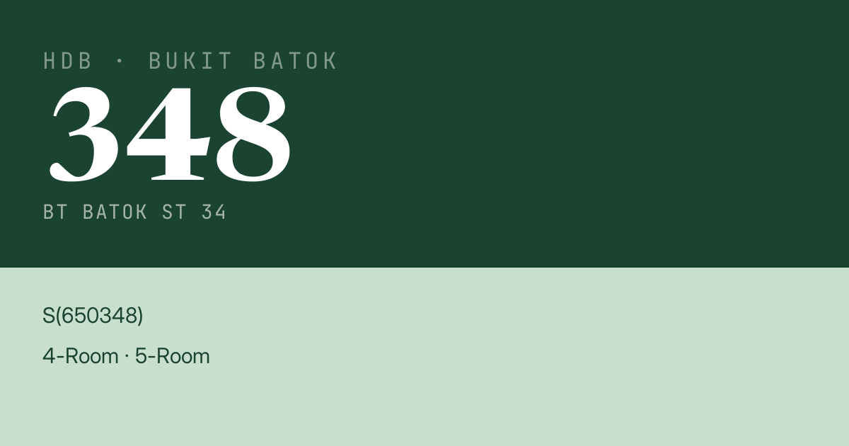 Blk 348 Bt Batok St 34 HDB Resale | Price, Transactions & Rental Data