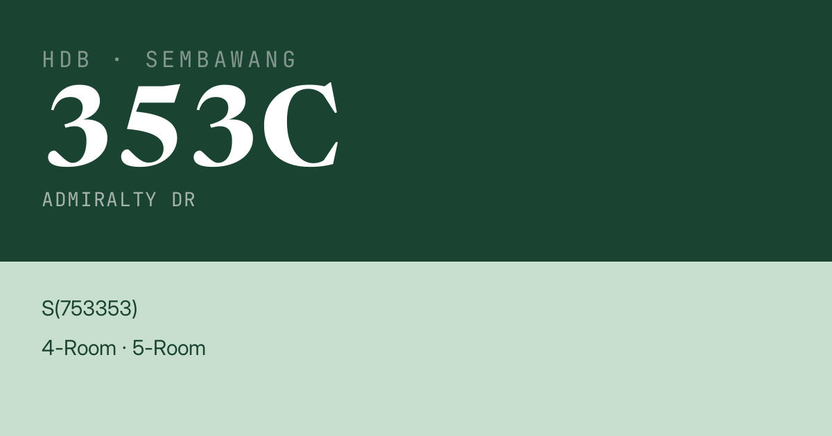 Blk 353C Admiralty Dr HDB Resale | Price, Transactions & Rental Data