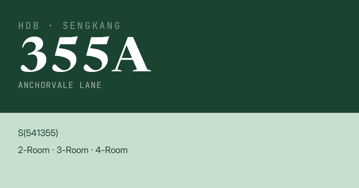 Blk 355A Anchorvale Lane HDB Resale | Price, Transactions & Rental Data
