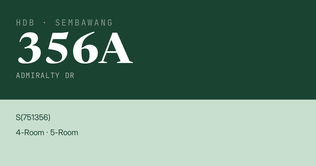 Blk 356A Admiralty Dr HDB Resale | Price, Transactions & Rental Data