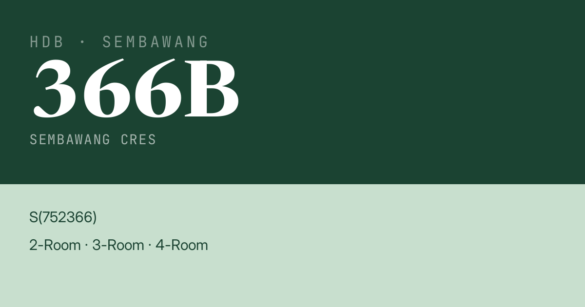 Blk 366B Sembawang Cres HDB Resale | Price, Transactions & Rental Data