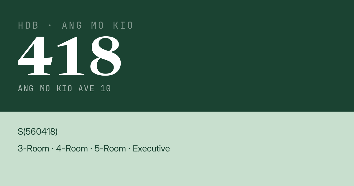 Blk 418 Ang Mo Kio Ave 10 HDB Resale | Price, Transactions & Rental Data