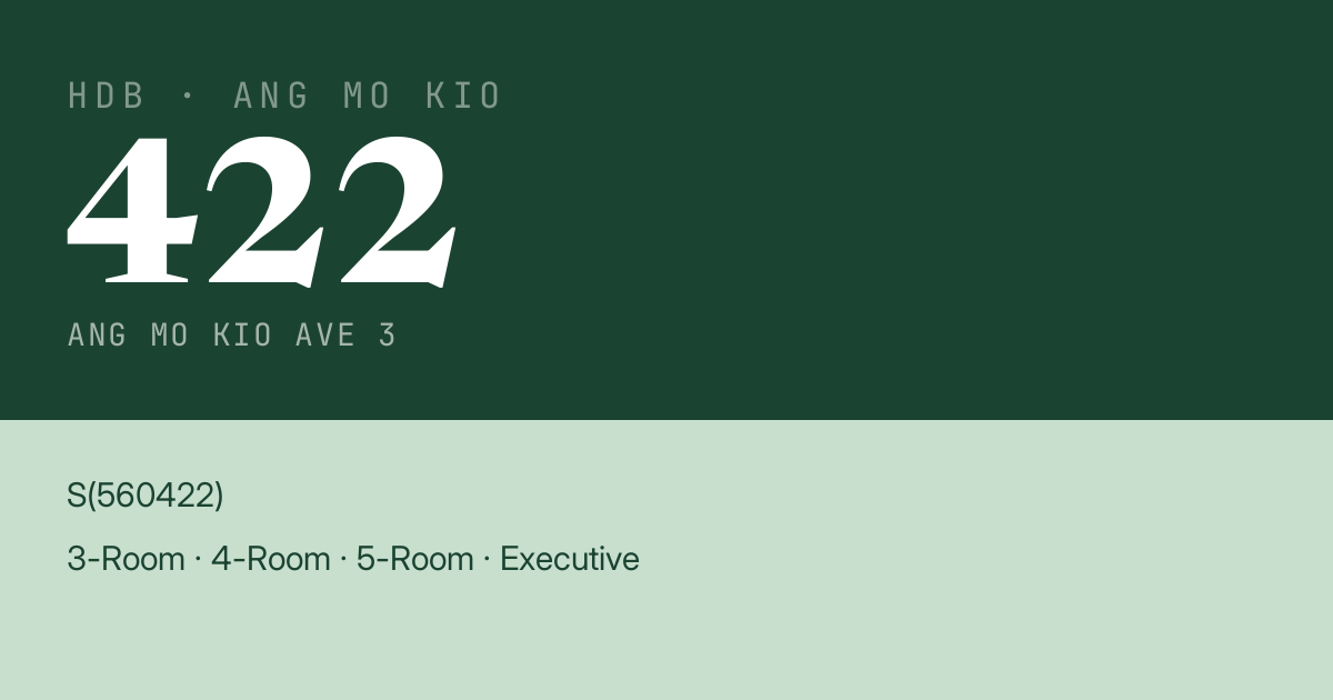 Blk 422 Ang Mo Kio Ave 3 HDB Resale | Price, Transactions & Rental Data