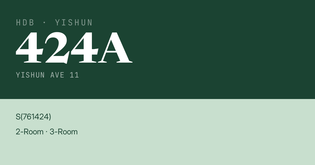 Blk 424A Yishun Ave 11 HDB Resale | Price, Transactions & Rental Data