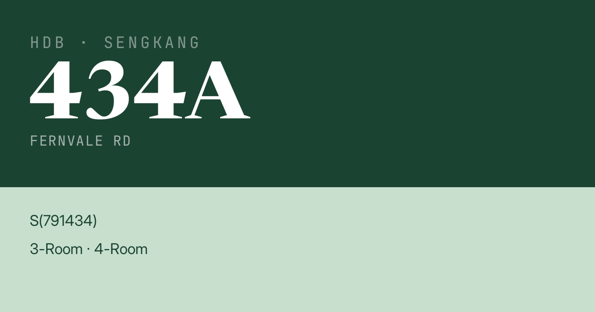 Blk 434A Fernvale Rd HDB Resale | Price, Transactions & Rental Data