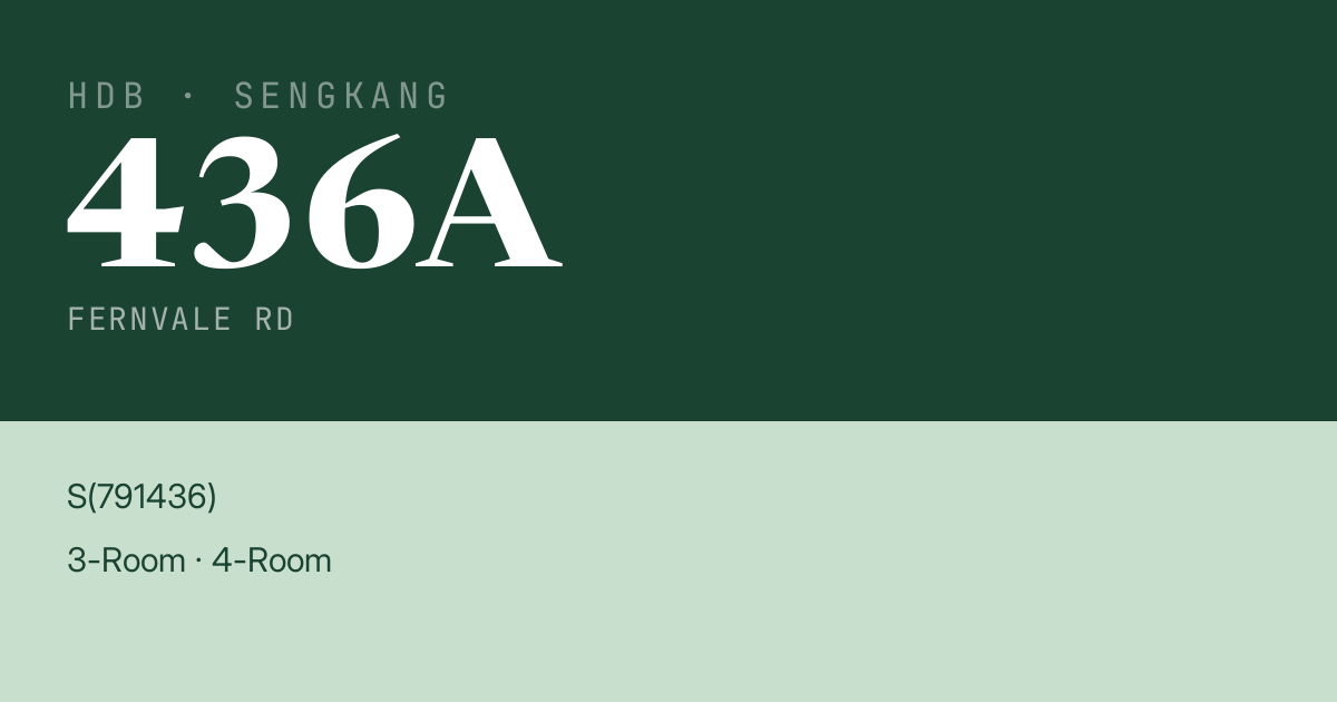 Blk 436A Fernvale Rd HDB Resale | Price, Transactions & Rental Data