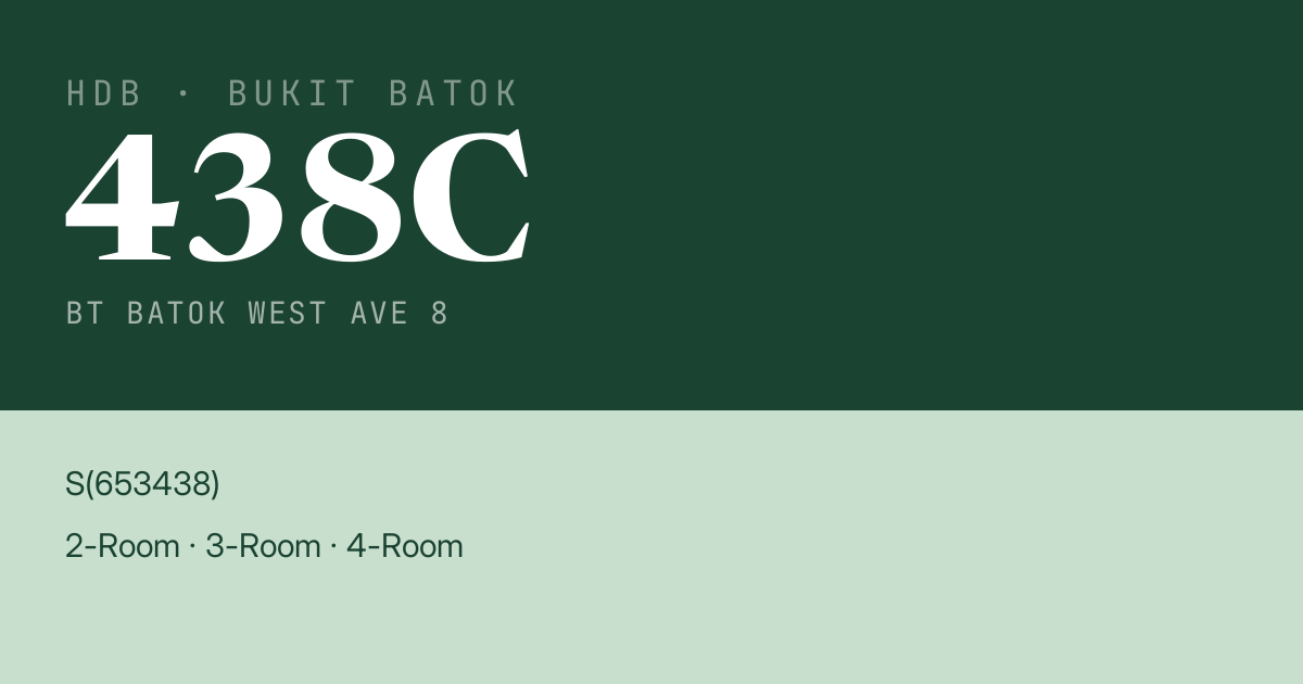 Blk 438C Bt Batok West Ave 8 HDB Resale | Price, Transactions & Rental Data