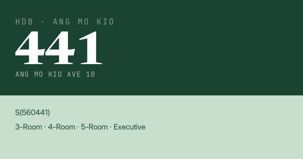 Blk 441 Ang Mo Kio Ave 10 HDB Resale | Price, Transactions & Rental Data