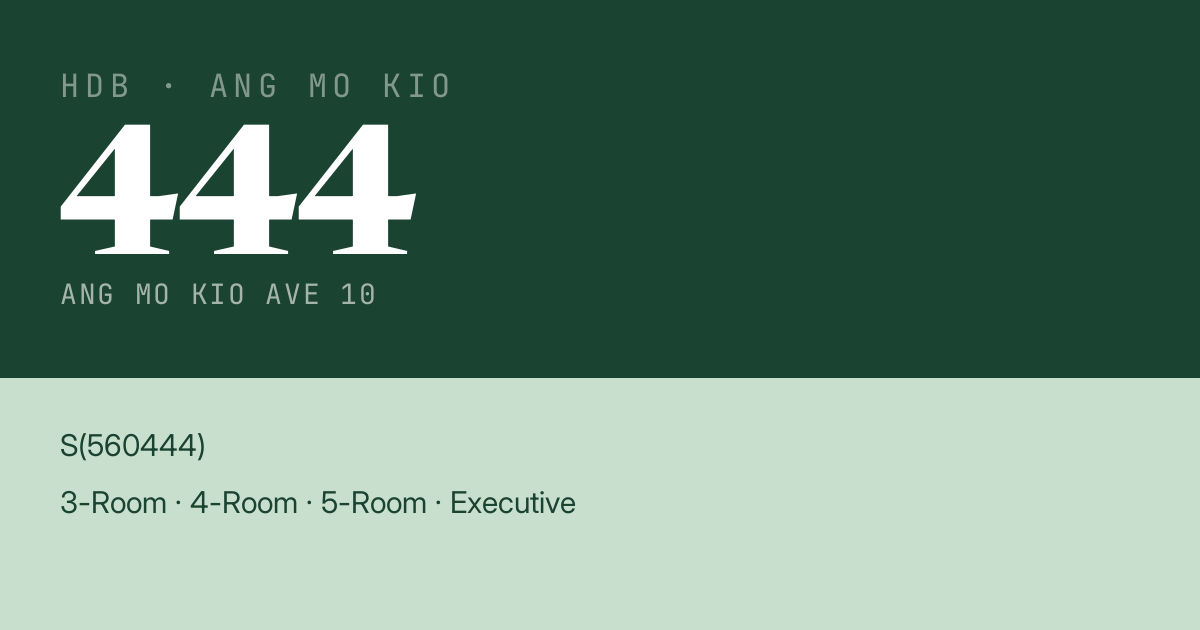 Blk 444 Ang Mo Kio Ave 10 HDB Resale | Price, Transactions & Rental Data