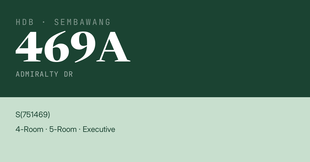 Blk 469A Admiralty Dr HDB Resale | Price, Transactions & Rental Data