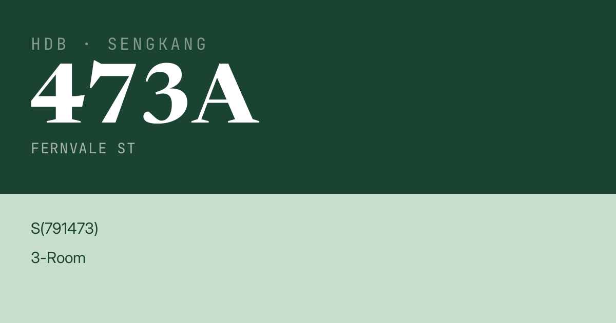 Blk 473A Fernvale St HDB Resale | Price, Transactions & Rental Data