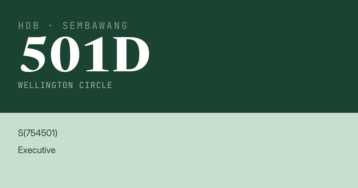 Blk 501D Wellington Circle HDB Resale | Price, Transactions & Rental Data
