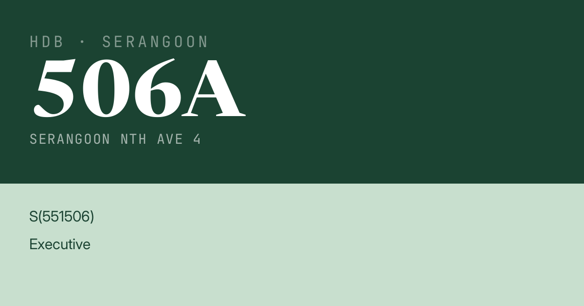 Blk 506A Serangoon Nth Ave 4 HDB Resale | Price, Transactions & Rental Data