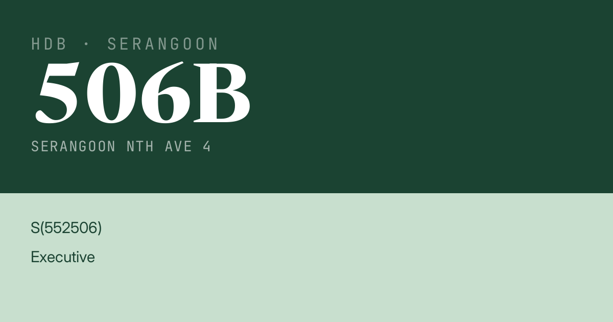Blk 506B Serangoon Nth Ave 4 HDB Resale | Price, Transactions & Rental Data