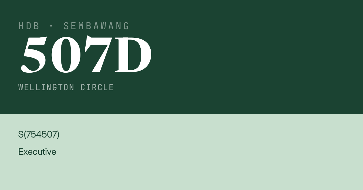 Blk 507D Wellington Circle HDB Resale | Price, Transactions & Rental Data