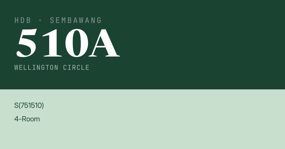 Blk 510A Wellington Circle HDB Resale | Price, Transactions & Rental Data