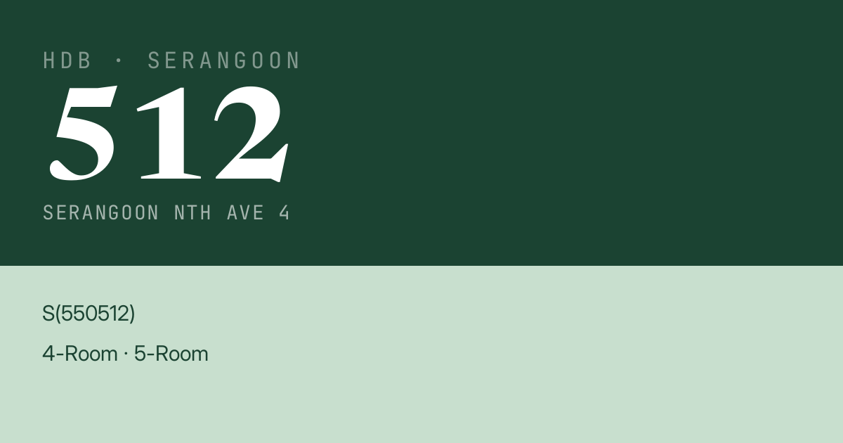 Blk 512 Serangoon Nth Ave 4 HDB Resale | Price, Transactions & Rental Data