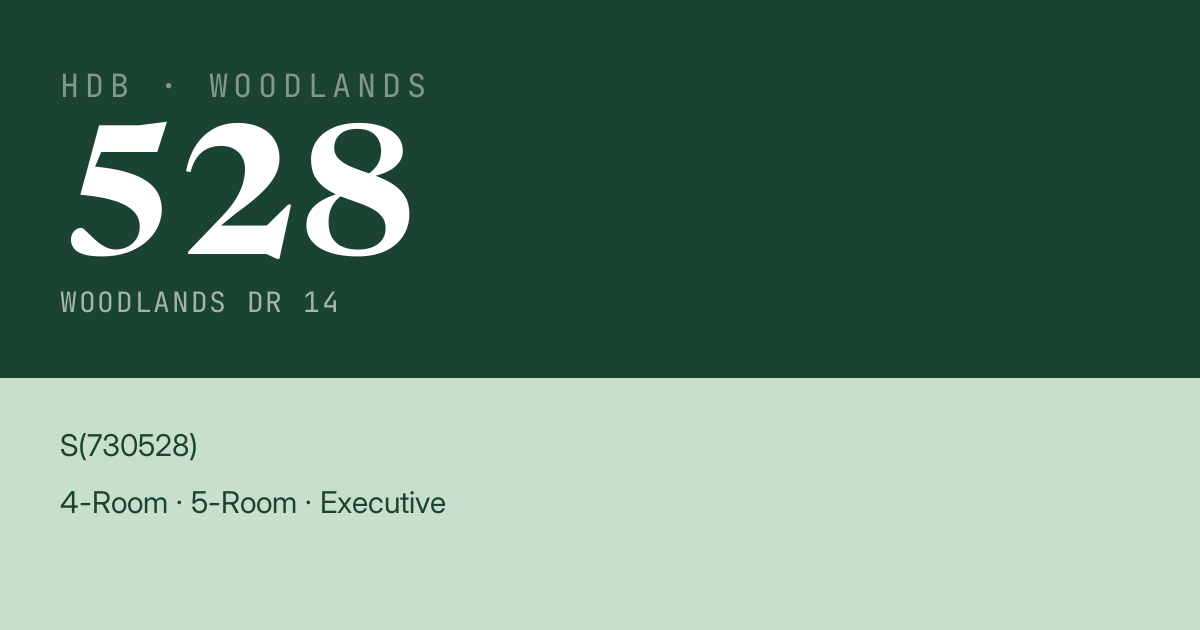 Blk 528 Woodlands Dr 14 HDB Resale | Price, Transactions & Rental Data