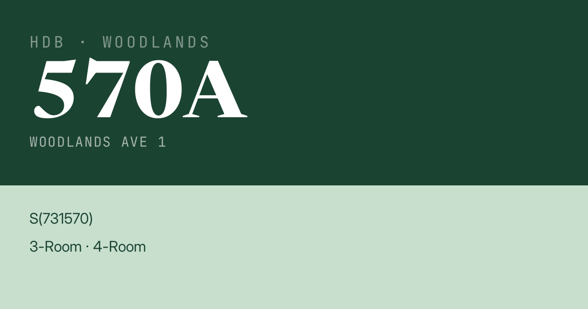 Blk 570A Woodlands Ave 1 HDB Resale | Price, Transactions & Rental Data