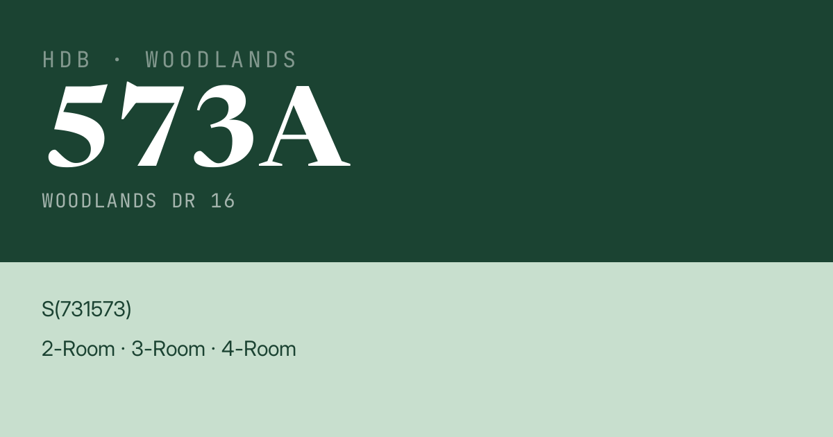 Blk 573A Woodlands Dr 16 HDB Resale | Price, Transactions & Rental Data