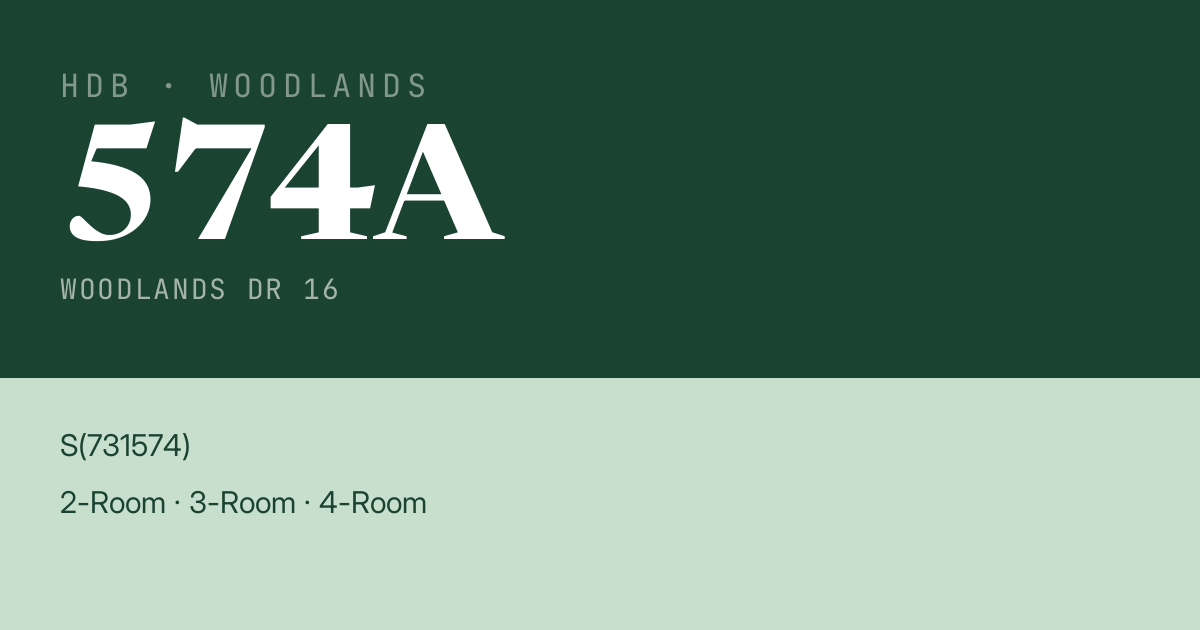 Blk 574A Woodlands Dr 16 HDB Resale | Price, Transactions & Rental Data