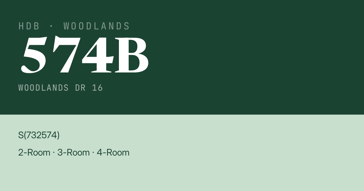 Blk 574B Woodlands Dr 16 HDB Resale | Price, Transactions & Rental Data