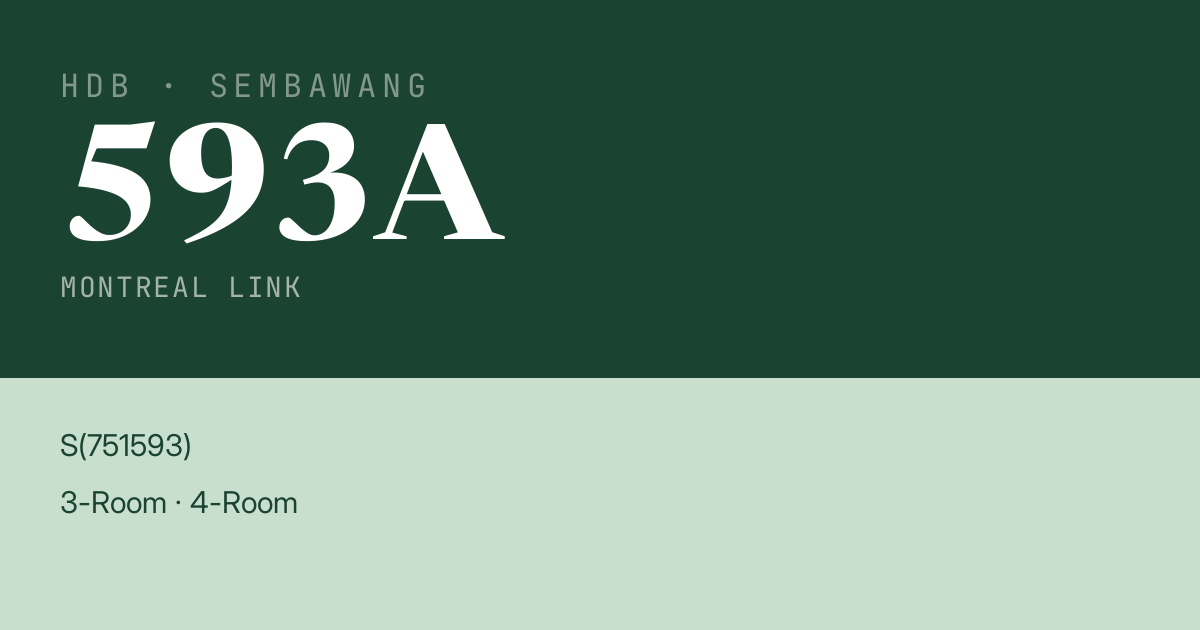Blk 593A Montreal Link HDB Resale | Price, Transactions & Rental Data