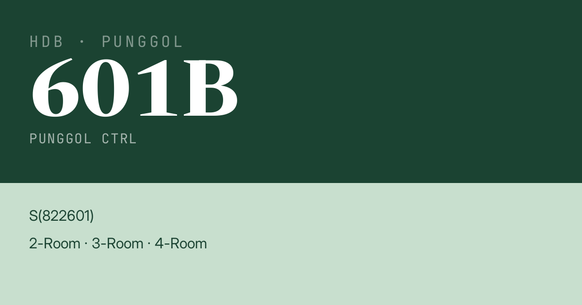 Blk 601B Punggol Ctrl HDB Resale | Price, Transactions & Rental Data
