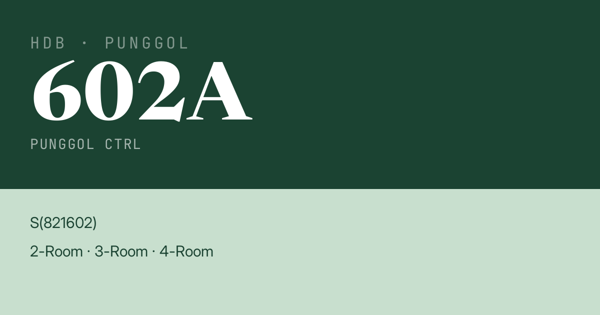Blk 602A Punggol Ctrl HDB Resale | Price, Transactions & Rental Data