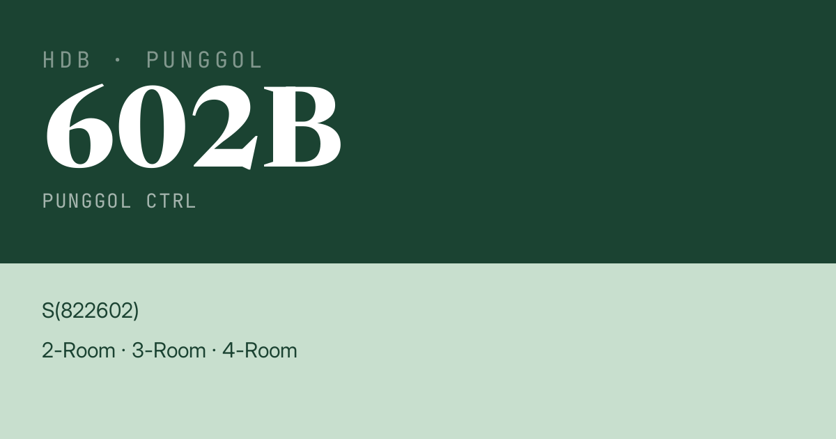 Blk 602B Punggol Ctrl HDB Resale | Price, Transactions & Rental Data