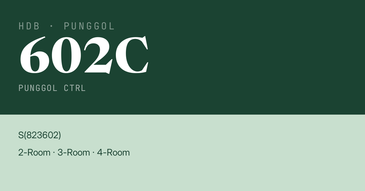 Blk 602C Punggol Ctrl HDB Resale | Price, Transactions & Rental Data