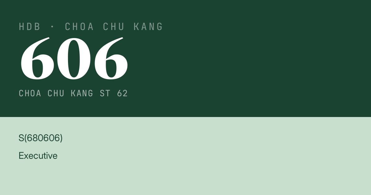 Blk 606 Choa Chu Kang St 62 HDB Resale | Price, Transactions & Rental Data