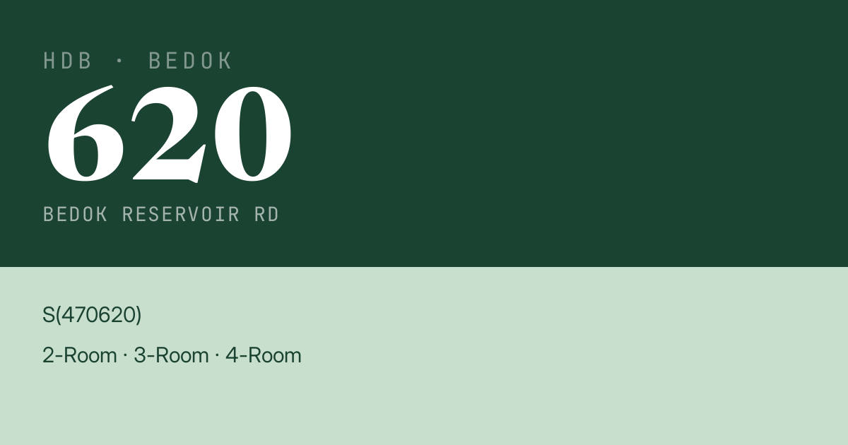 Blk 620 Bedok Reservoir Rd HDB Resale | Price, Transactions & Rental Data