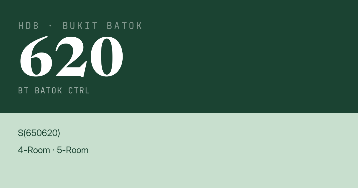 Blk 620 Bt Batok Ctrl HDB Resale | Price, Transactions & Rental Data