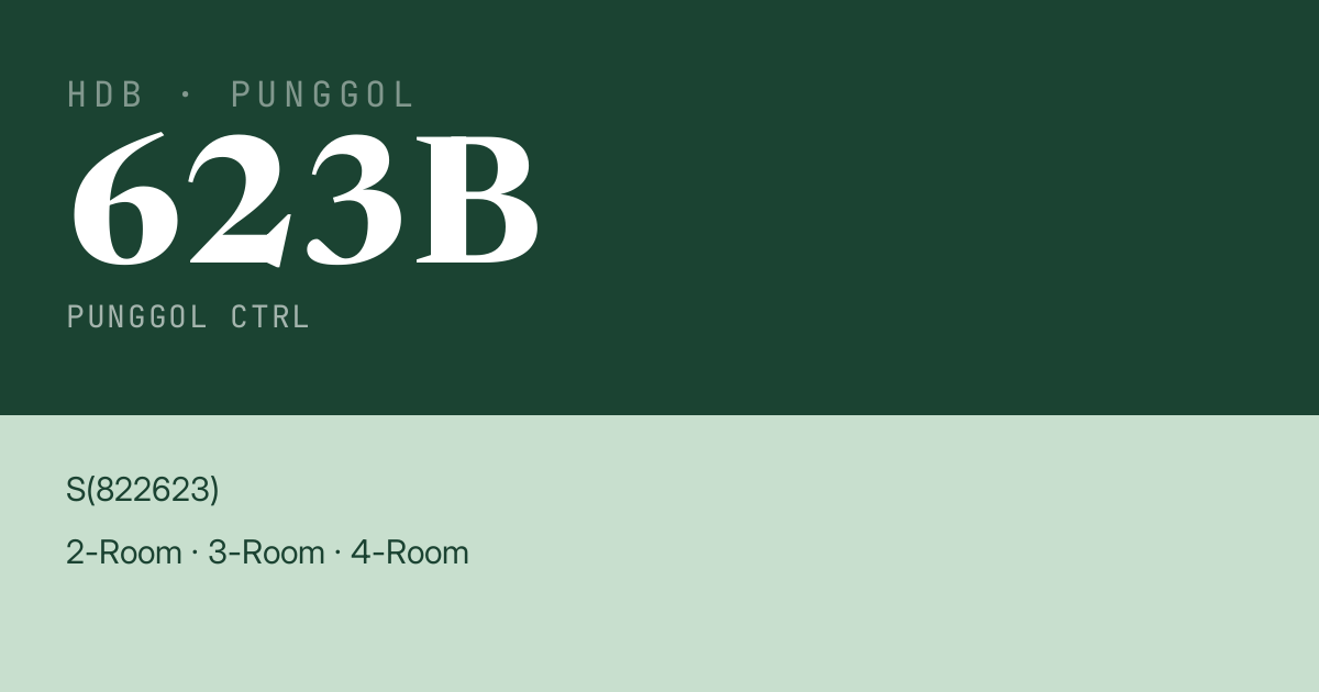 Blk 623B Punggol Ctrl HDB Resale | Price, Transactions & Rental Data