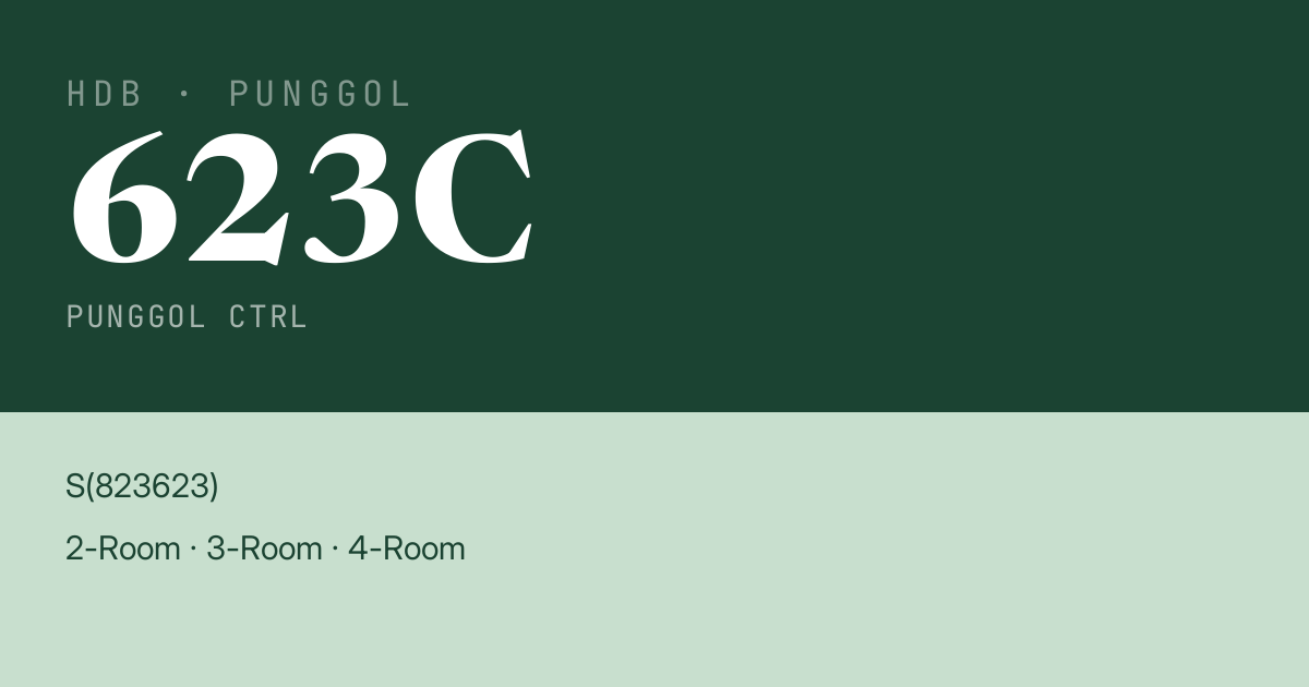 Blk 623C Punggol Ctrl HDB Resale | Price, Transactions & Rental Data