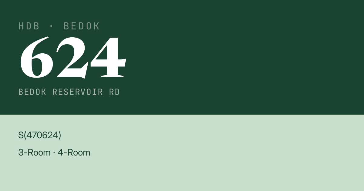 Blk 624 Bedok Reservoir Rd HDB Resale | Price, Transactions & Rental Data