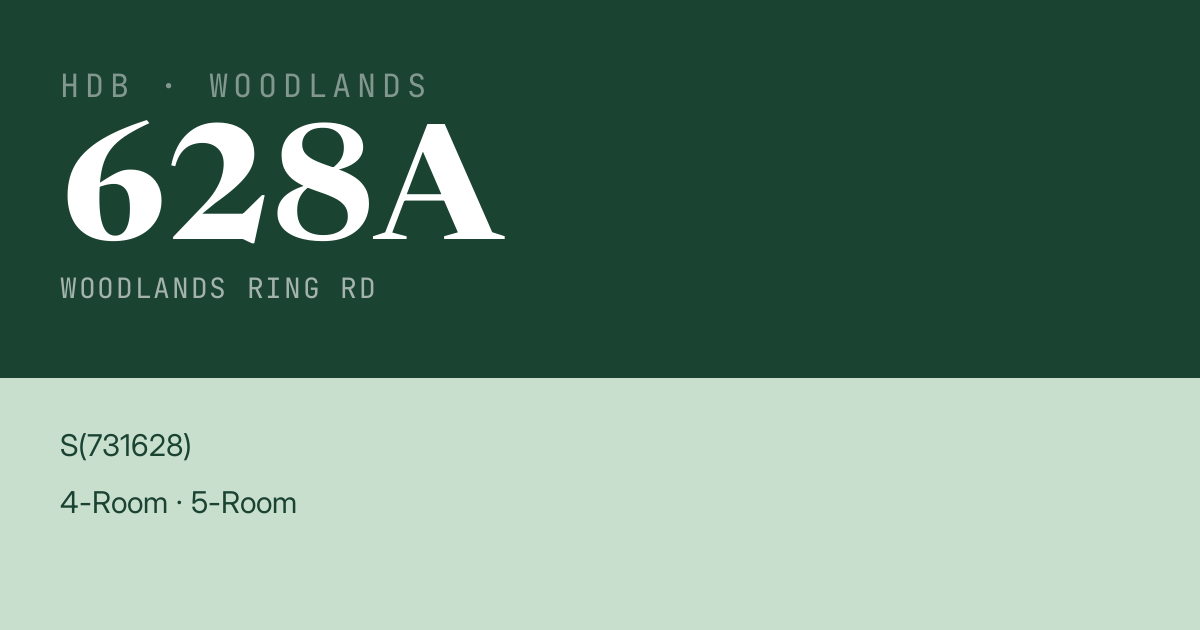 Blk 628A Woodlands Ring Rd HDB Resale | Price, Transactions & Rental Data