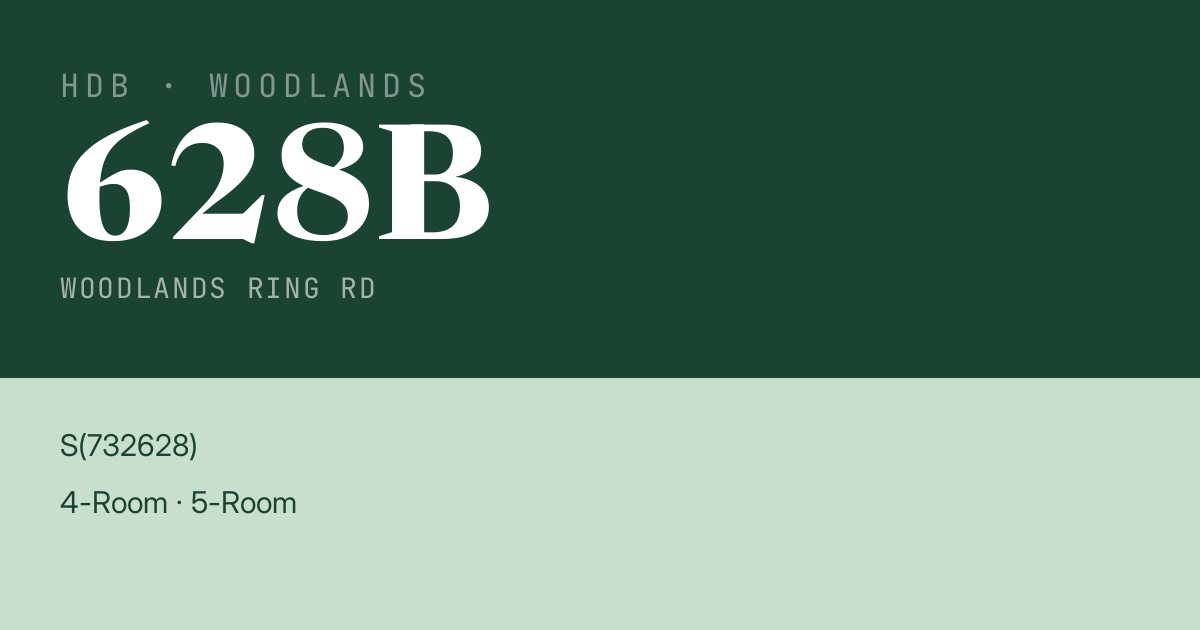 Blk 628B Woodlands Ring Rd HDB Resale | Price, Transactions & Rental Data